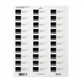 Chicago Skyline Black Gold Star Etiket (Full Sheet)