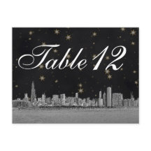 Chicago Skyline Black Gold Star-nummer