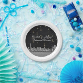 Chicago Skyline Black Gold Star S Papieren Bordje (Feest)