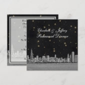 Chicago Skyline Black Gold Star S repetitie Kaart (Voorkant / Achterkant)