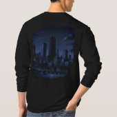 Chicago Skyline Black T-Shirt (Achterkant)