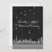 Chicago Skyline Blk Gold Star V Rehearsal Kaart (Voorkant)