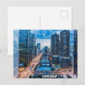 Chicago Skyline Briefkaart (Voorkant / Achterkant)