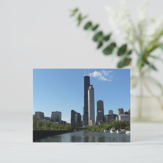 Chicago Skyline Briefkaart (Staand voorkant)