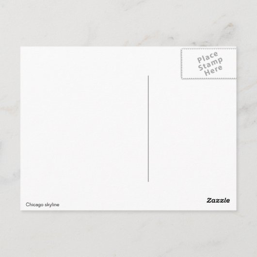 Chicago Skyline Briefkaart (Achterkant)