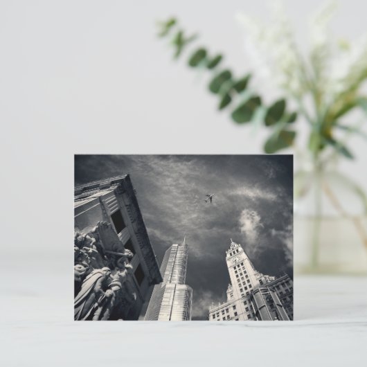 Chicago skyline briefkaart (Staand voorkant)