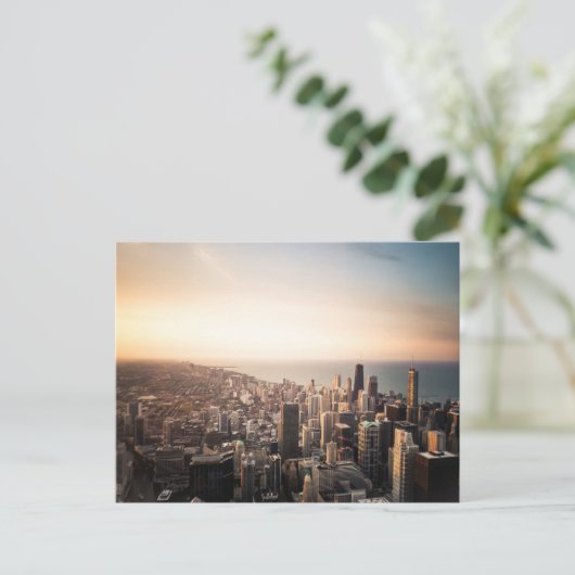 Chicago skyline briefkaart (Staand voorkant)