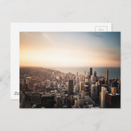 Chicago skyline briefkaart (Voorkant / Achterkant)