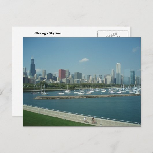 Chicago Skyline Briefkaart (Voorkant / Achterkant)