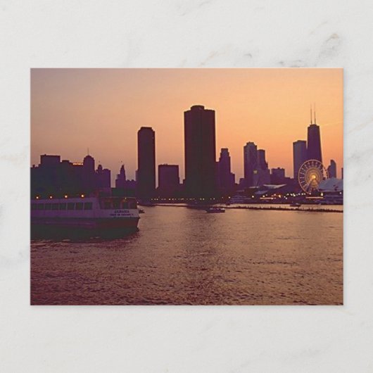 Chicago Skyline Briefkaart (Voorkant)