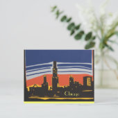 Chicago Skyline Briefkaart (Staand voorkant)