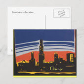Chicago Skyline Briefkaart (Voorkant / Achterkant)