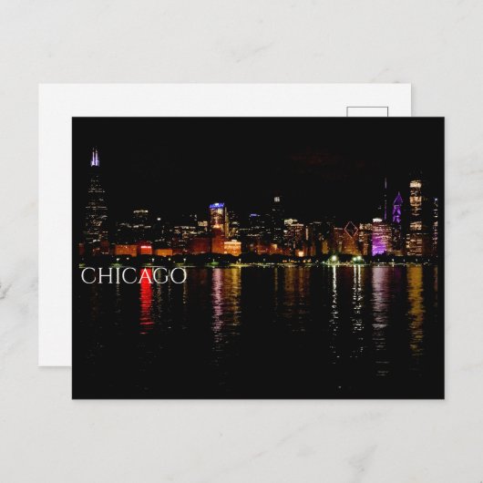 Chicago Skyline Briefkaart (Voorkant / Achterkant)