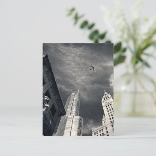 Chicago skyline briefkaart (Staand voorkant)