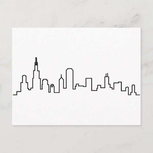 Chicago Skyline Briefkaart (Voorkant)