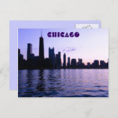 Chicago skyline briefkaart (Voorkant / Achterkant)