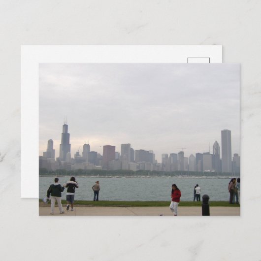 Chicago skyline briefkaart (Voorkant / Achterkant)