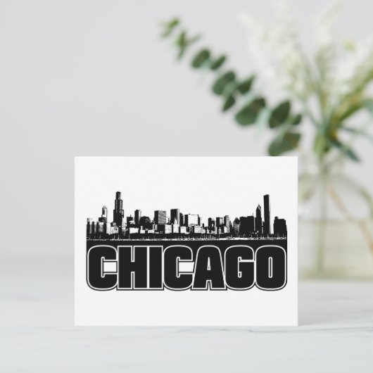 Chicago Skyline Briefkaart (Staand voorkant)