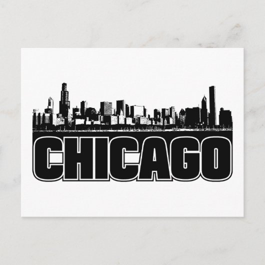 Chicago Skyline Briefkaart (Voorkant)