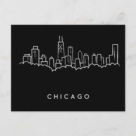 Chicago Skyline Briefkaart (Voorkant)