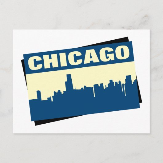 Chicago Skyline Briefkaart (Voorkant)