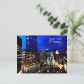 Chicago Skyline Briefkaart (Staand voorkant)