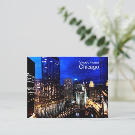 Chicago Skyline Briefkaart (Staand voorkant)