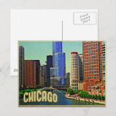 Chicago Skyline Briefkaart (Voorkant / Achterkant)