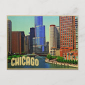 Chicago Skyline Briefkaart (Voorkant)