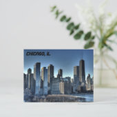 Chicago Skyline Briefkaart (Staand voorkant)