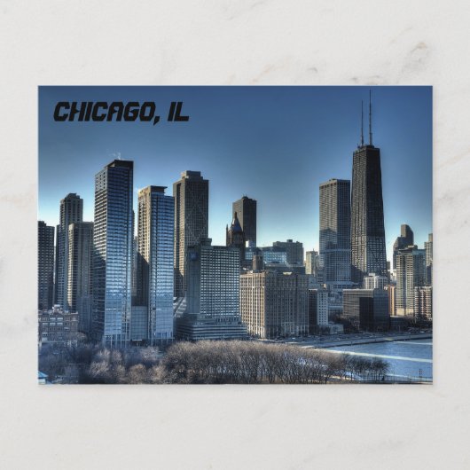 Chicago Skyline Briefkaart (Voorkant)