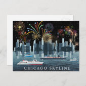Chicago Skyline Briefkaart (Voorkant / Achterkant)