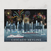 Chicago Skyline Briefkaart (Voorkant)