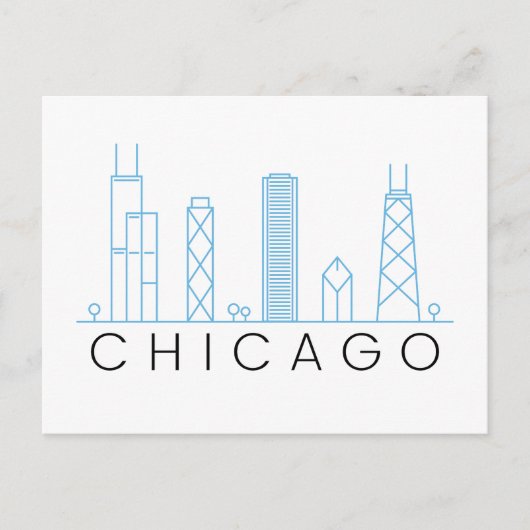 Chicago skyline briefkaart (Voorkant)
