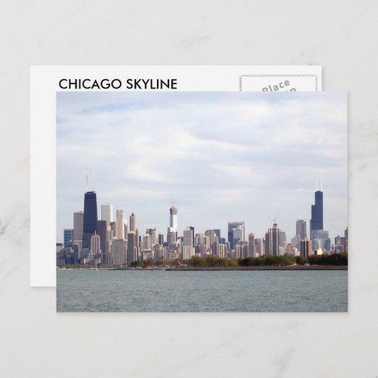 Chicago Skyline Briefkaart (Voorkant / Achterkant)
