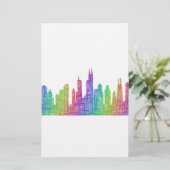 Chicago skyline briefpapier (Staand voorkant)