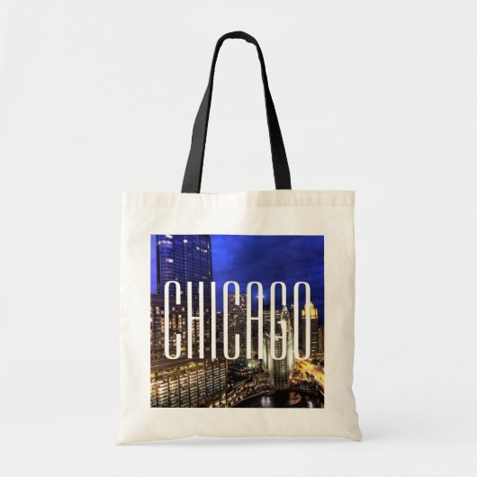 Chicago Skyline Budget Canvas tas (Voorkant)