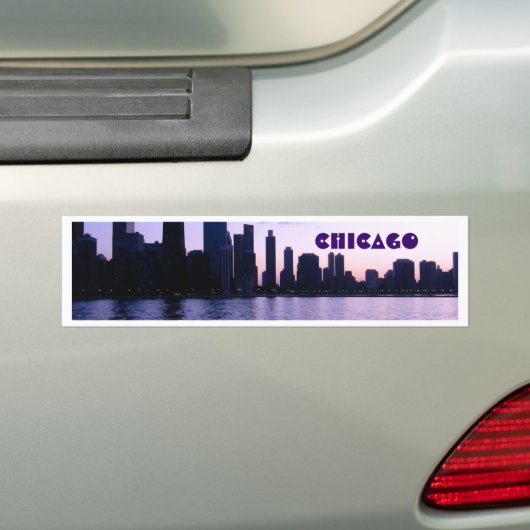 Chicago skyline bumper sticker (Op auto)