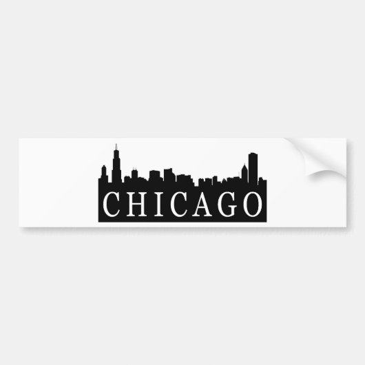 Chicago Skyline Bumpersticker (Voorkant)