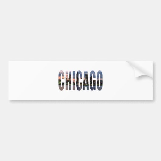 Chicago Skyline Bumpersticker (Voorkant)