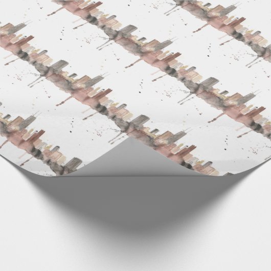 Chicago Skyline Cadeaupapier (Hoek)