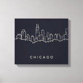 Chicago Skyline Canvas Afdruk (Voorkant)