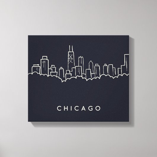 Chicago Skyline Canvas Afdruk (Voorkant)