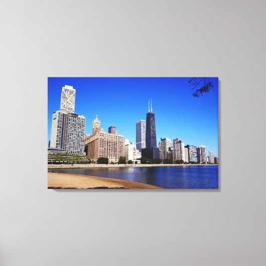 Chicago Skyline. Canvas Afdruk (Voorkant)