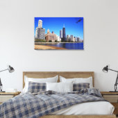 Chicago Skyline. Canvas Afdruk (Insitu (Slaapkamer))