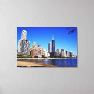Chicago Skyline. Canvas Afdruk