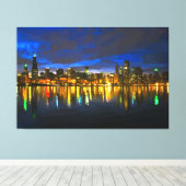 Chicago Skyline Canvas Afdruk (Insitu (Houten vloer))