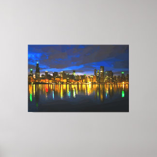 Chicago Skyline Canvas Afdruk