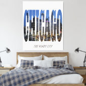 Chicago Skyline Canvas Afdruk (Insitu (Slaapkamer))