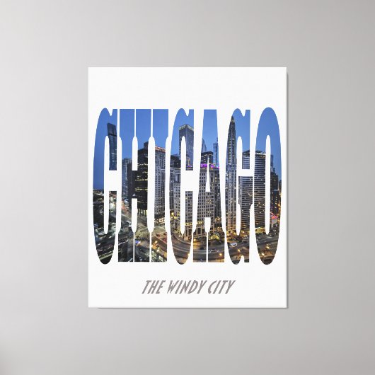 Chicago Skyline Canvas Afdruk (Voorkant)
